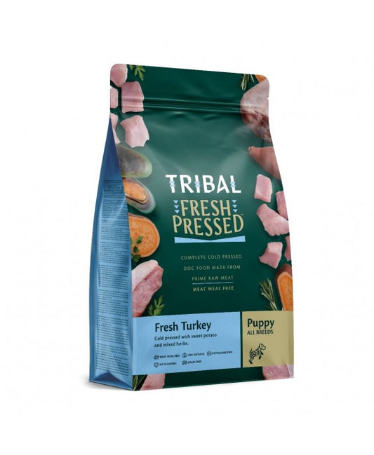 Maistas šuniukams, kalakutiena šalto spaudimo „Fresh Pressed Turkey - PUPPY“, TRIBAL