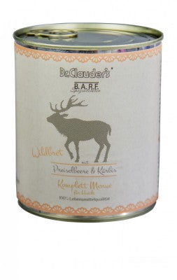 DR. CLAUDER'S BARF Complete mėsos ir daržovių konservai šunims su žvėriena